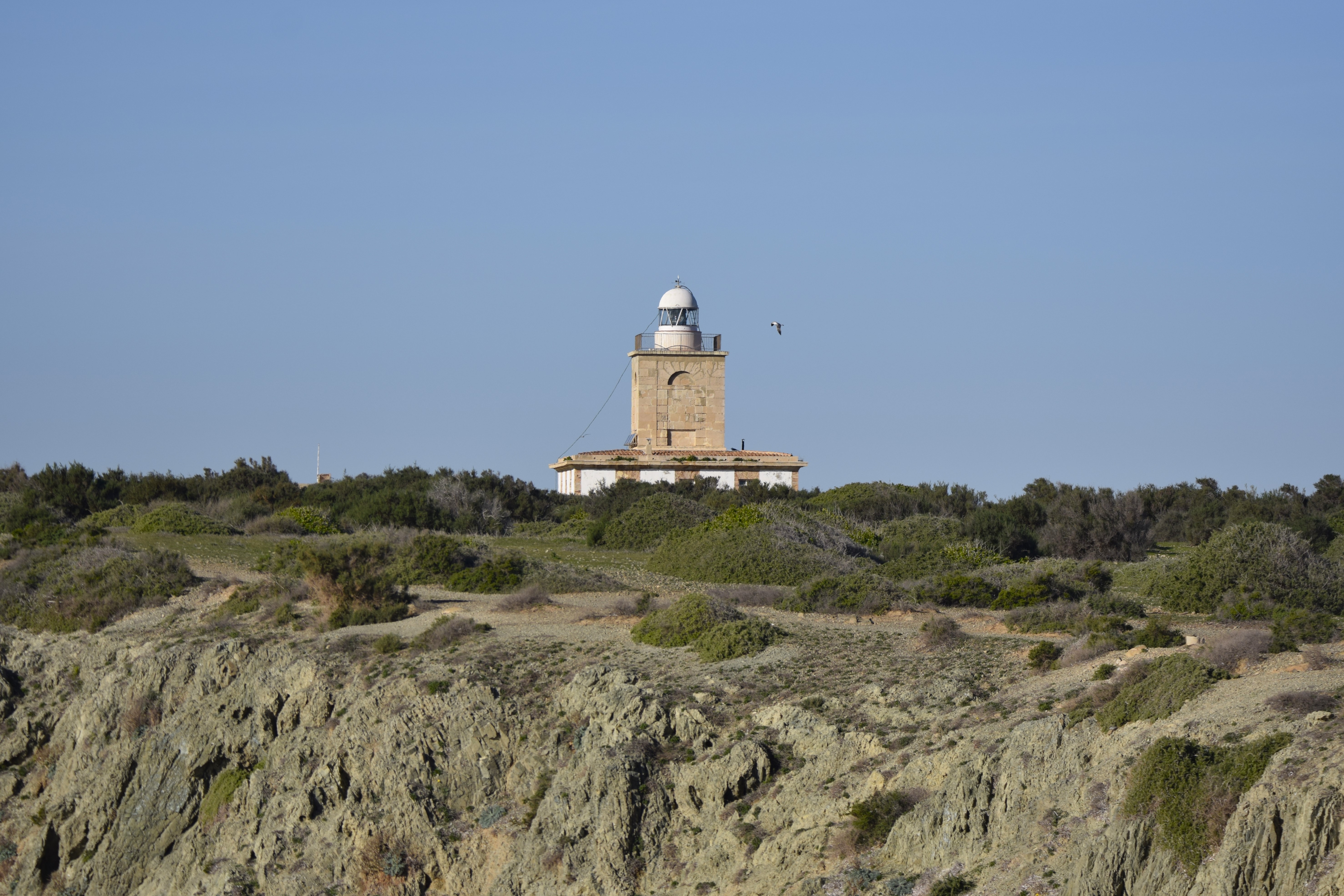 Tabarca Lighthouse, as viewed from 'Los Farallones'.