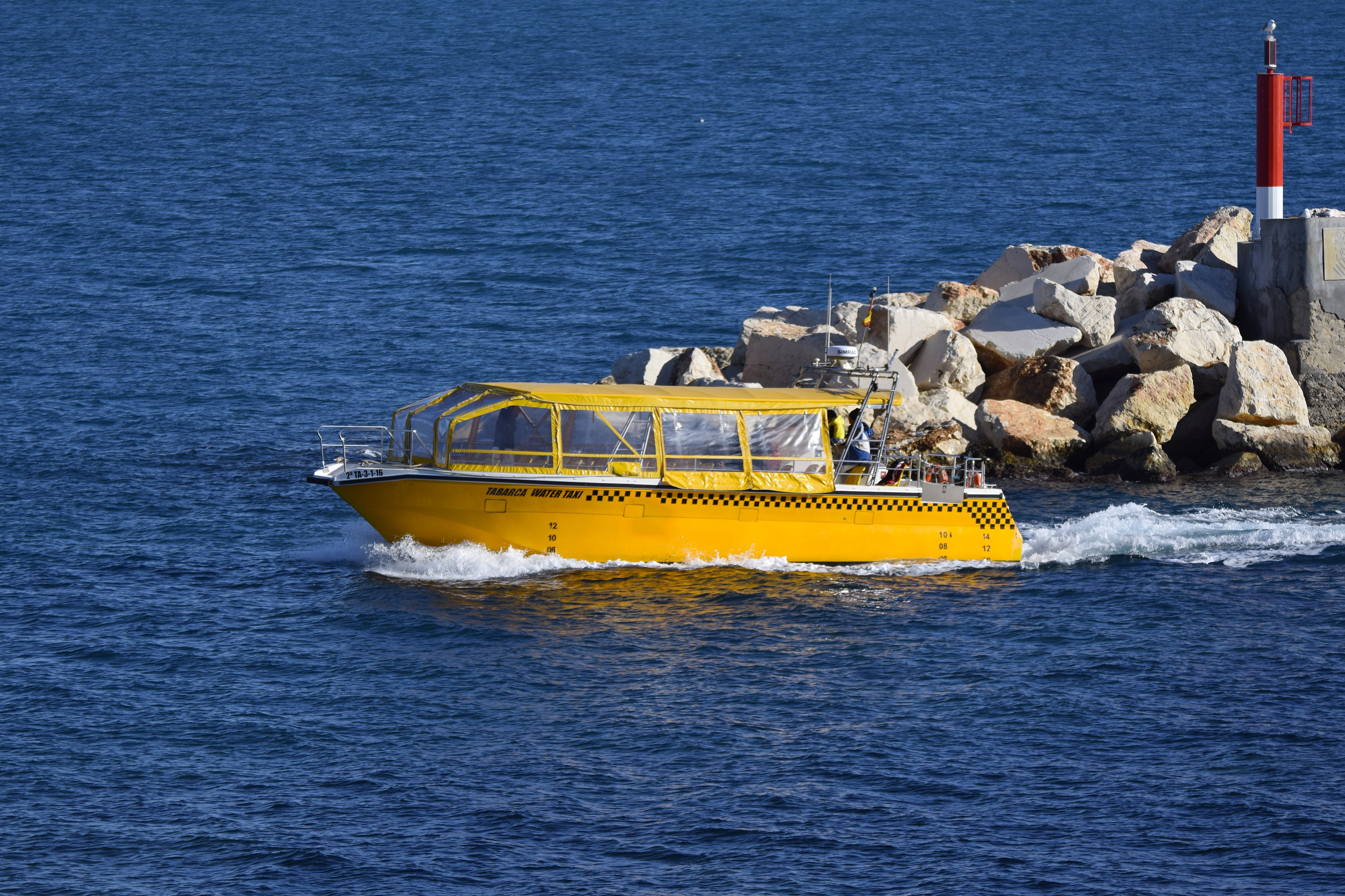 The Water Taxi departing the dock.