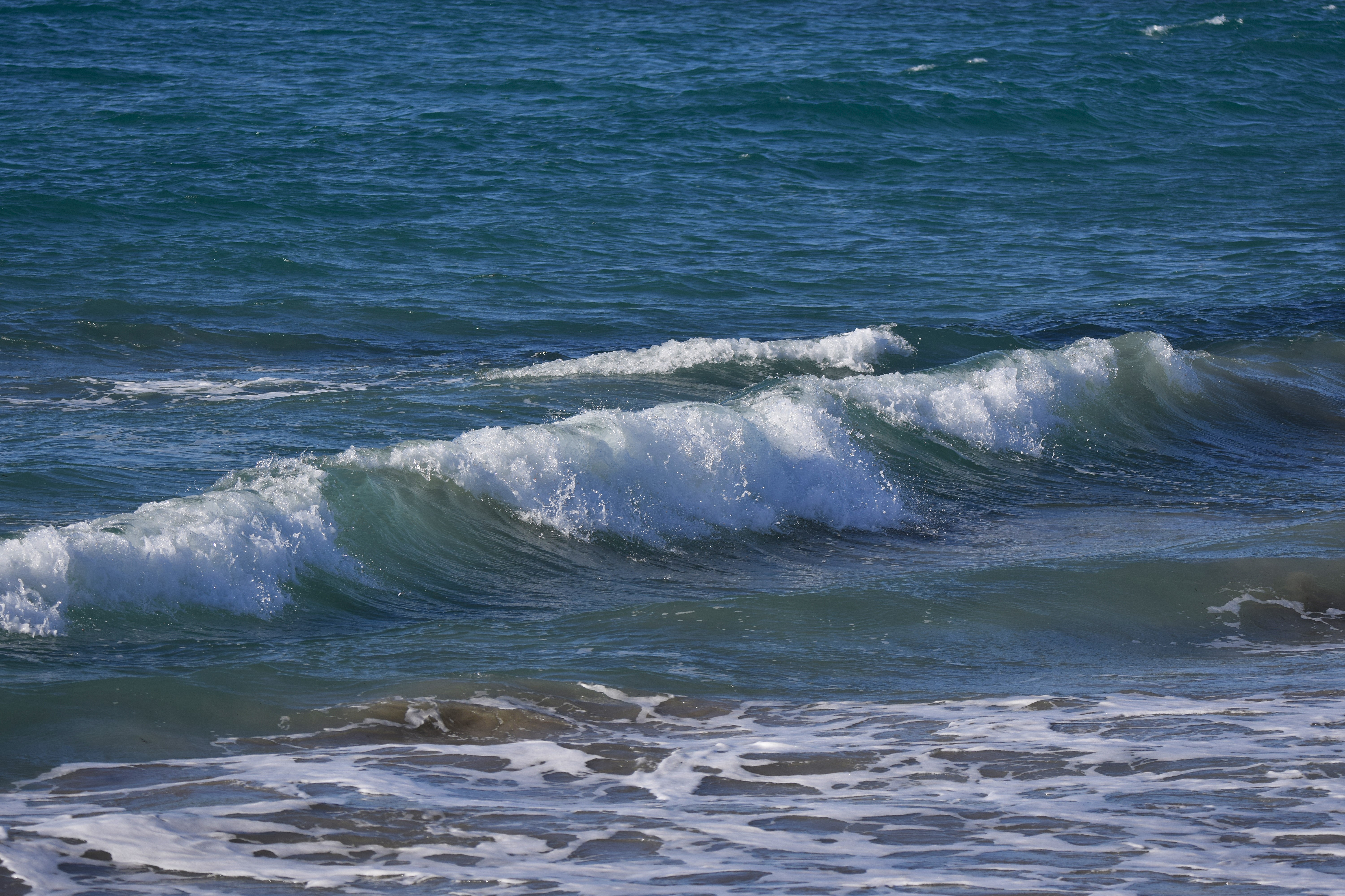 Waves off Tabarca's North-Western beach.