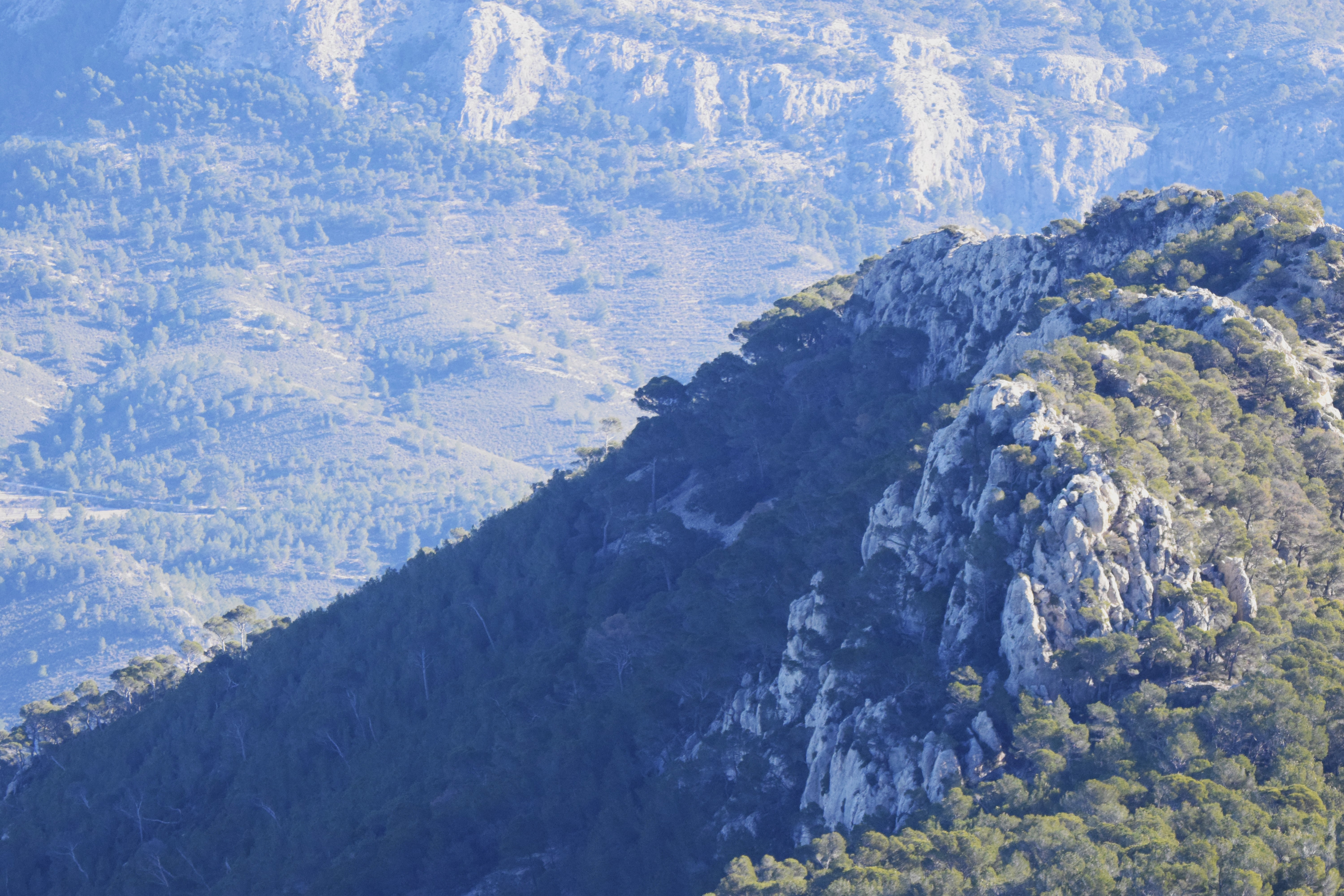 Close up of one of many mountains.
