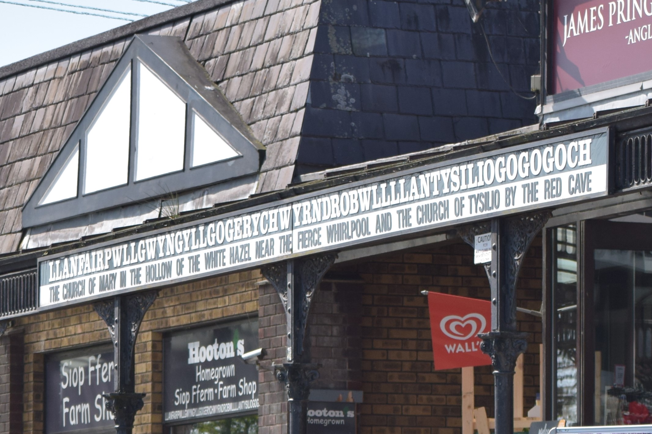 Llanfairpwllgwyngyllgogerychwyrndrobwllllantysiliogogogoch sign