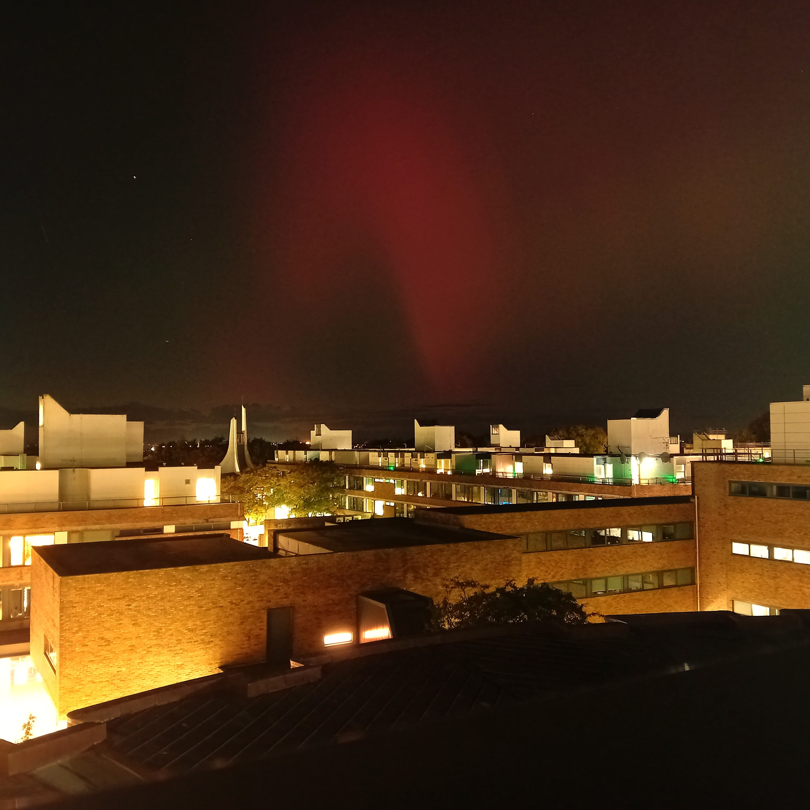 Image of the LU campus and the Aurora