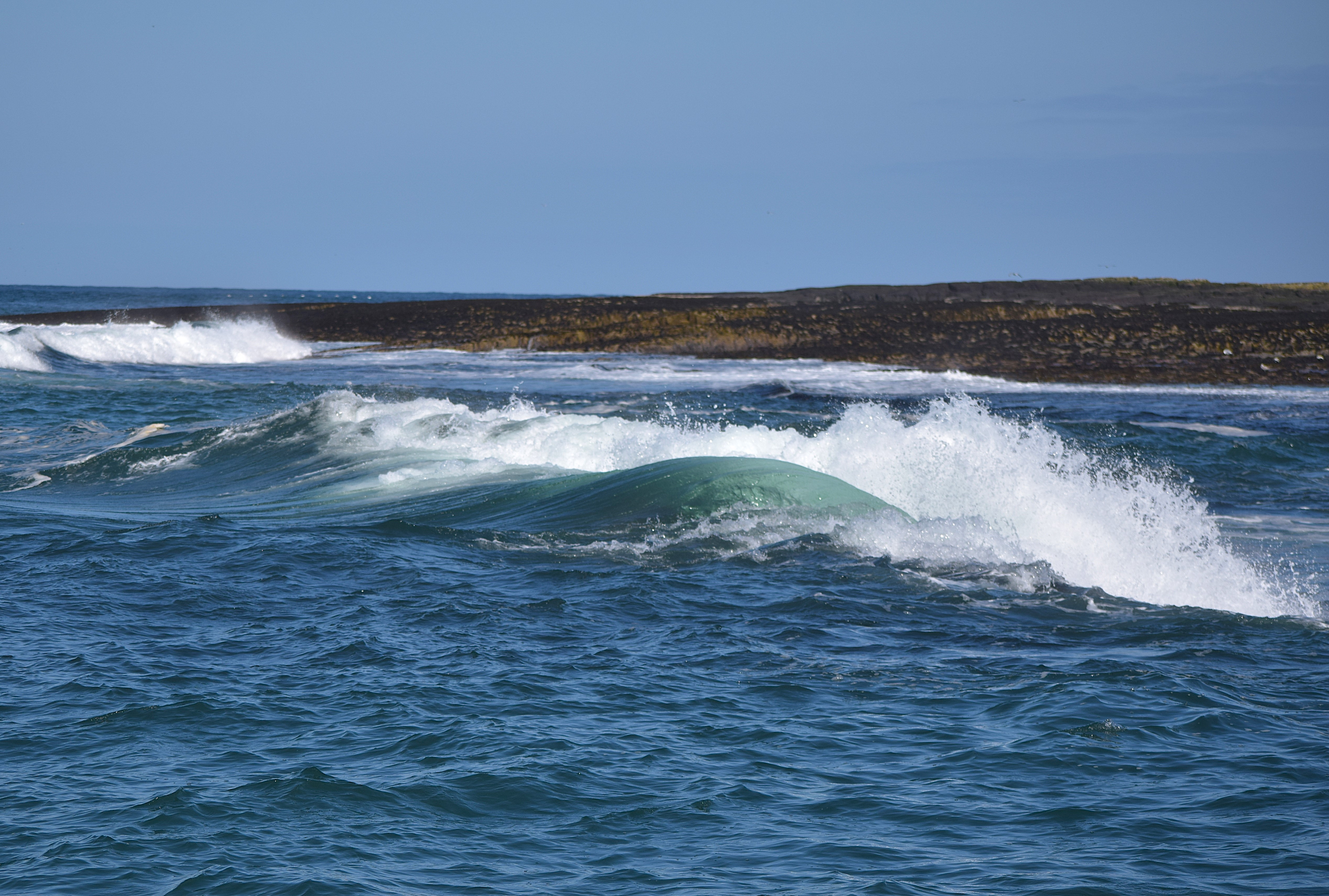 Waves seen as we returned to the Dock