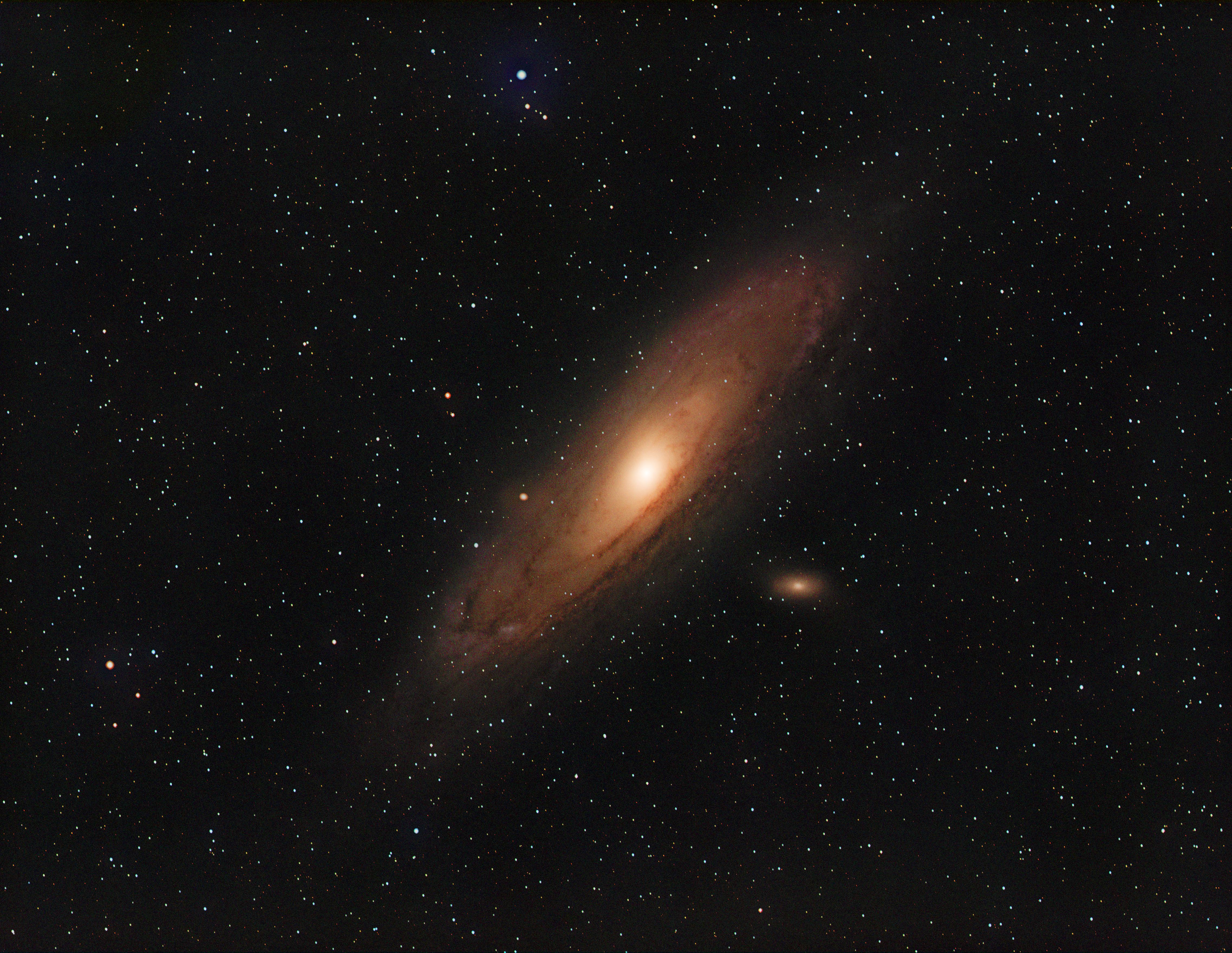 The Andromeda Galaxy (M31), viewed from Lancaster