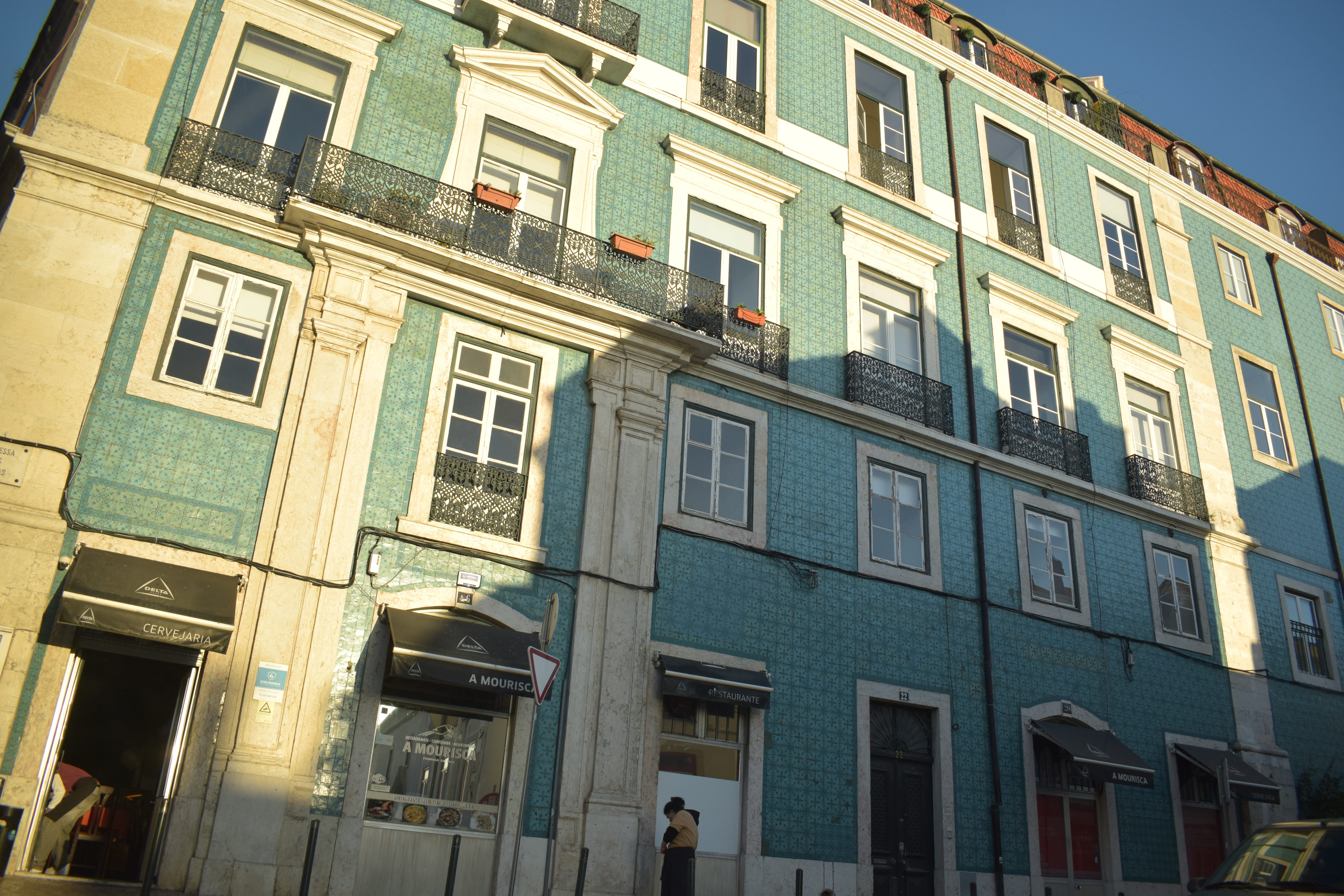 Buildings beside the Praça Luís de Camões