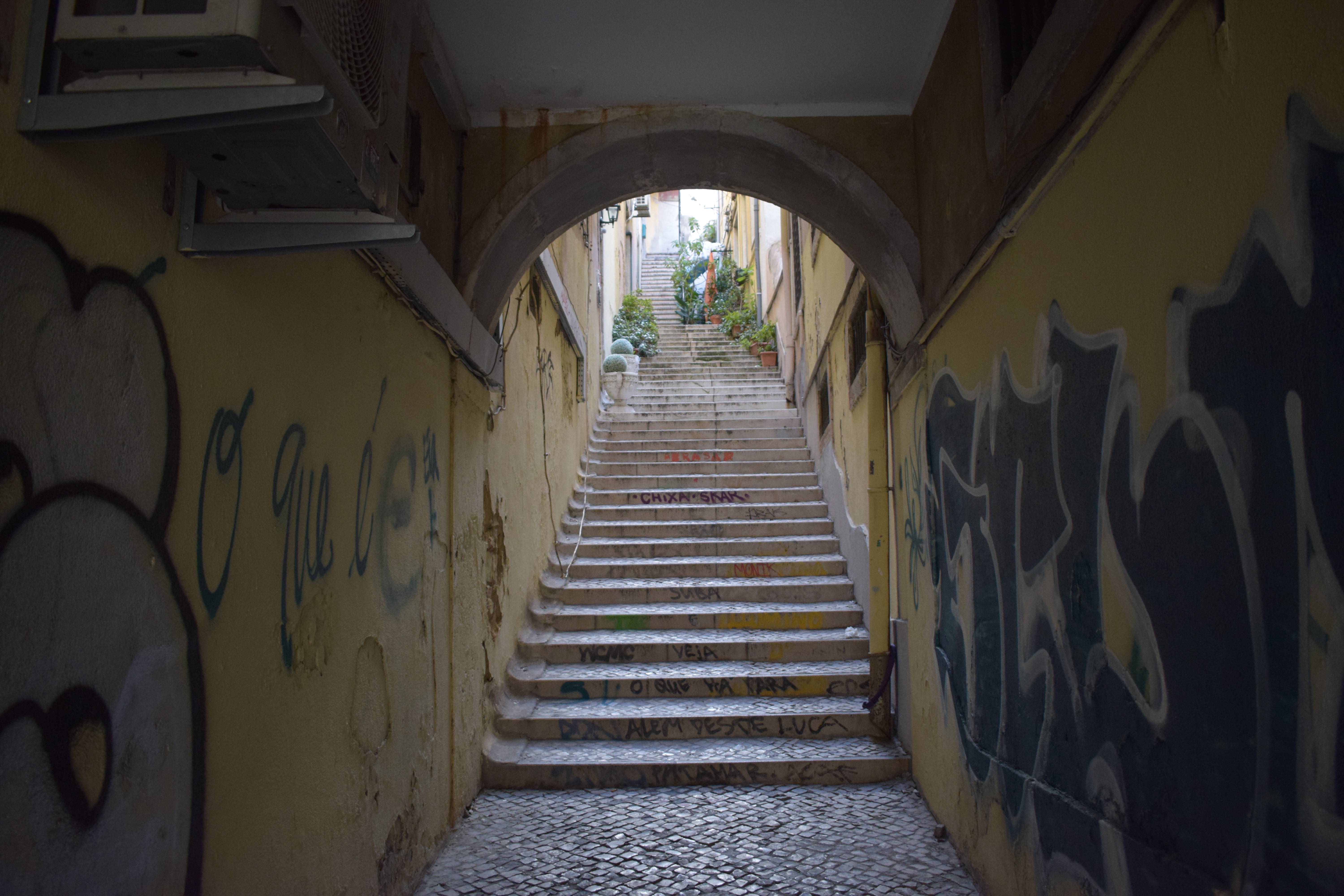 Street art along some steps